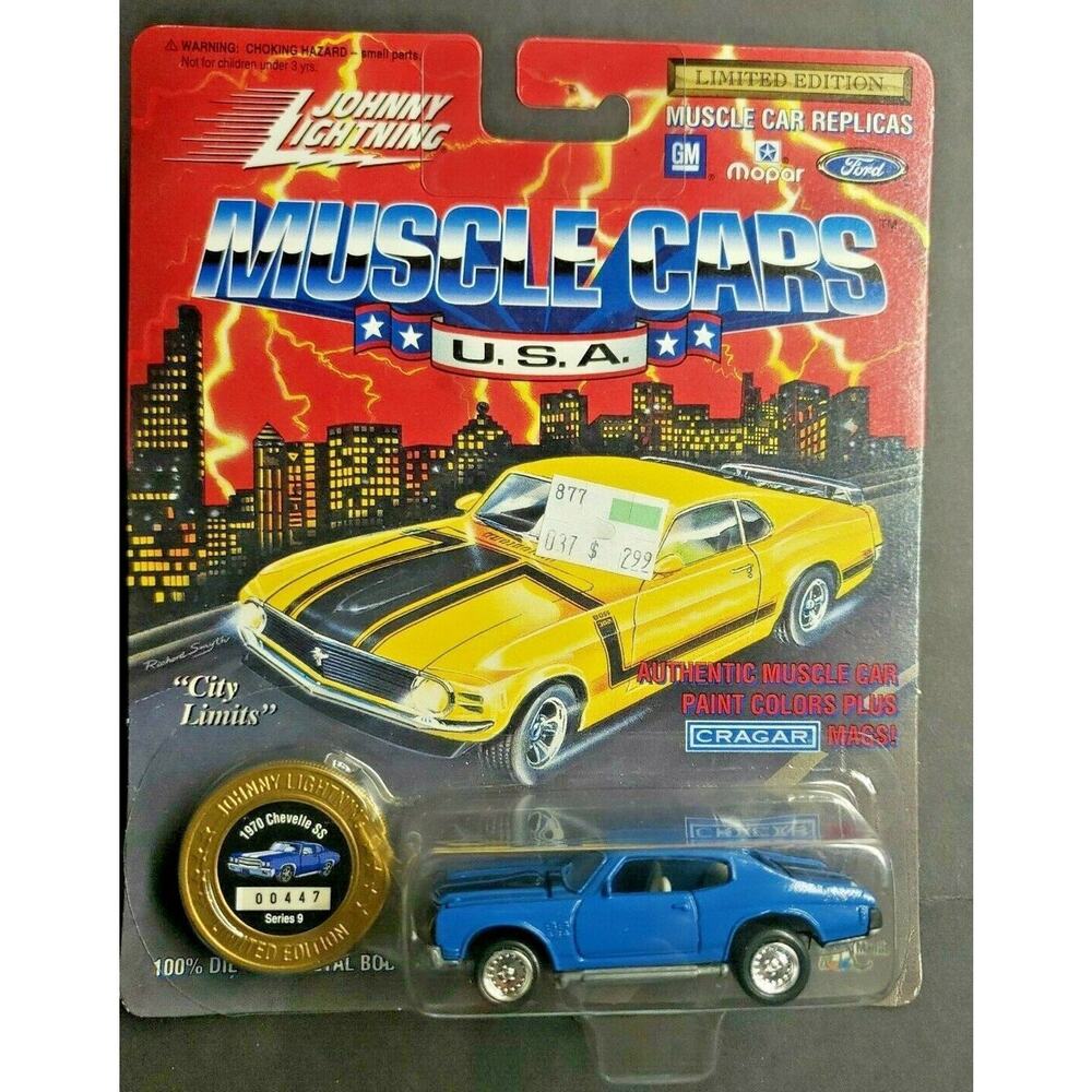 1994 Johnny Lightning 1/64 Muscle Cars USA 1970 Chevelle SS Series 9 Blue HW20